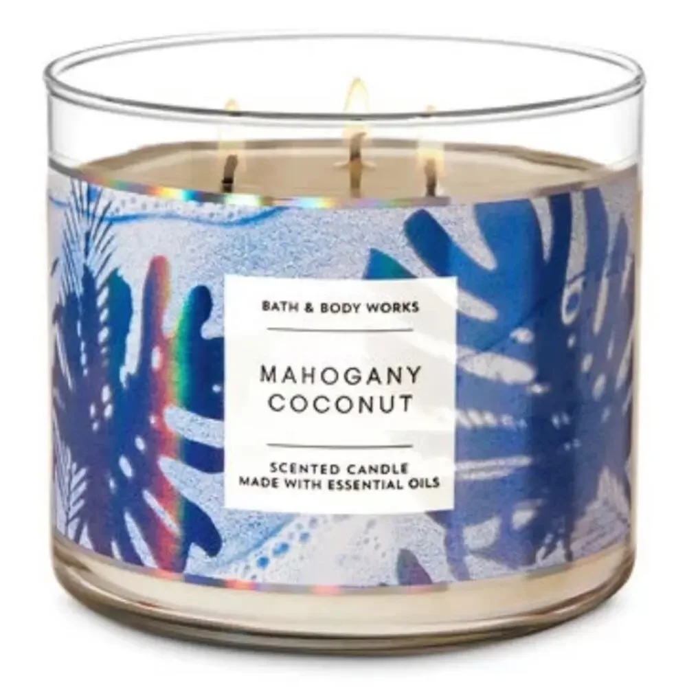 Bath & Body Works Mahogany Coconut 3 Wick Candle New Tik Tok Popular